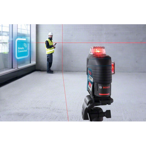 Лазерный уровень Bosch GLL 3-80 C + BM 1 + GBA 12V + L-Boxx ( 0.601.063.R02)