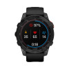 Часы Garmin Fenix 7 Solar серый с черным ремешком