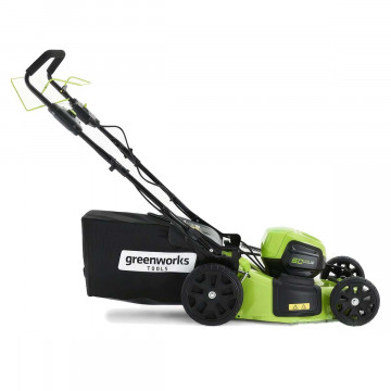 Аккумуляторная газонокосилка самоходная Greenworks GD60LM46SP бесщеточная 60V с АКБ 4 Ач + ЗУ 10А двойное