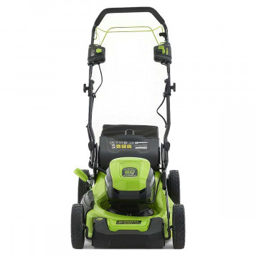 Аккумуляторная газонокосилка самоходная Greenworks GD60LM46SP бесщеточная 60V с АКБ 5 Ач + ЗУ 10А двойное