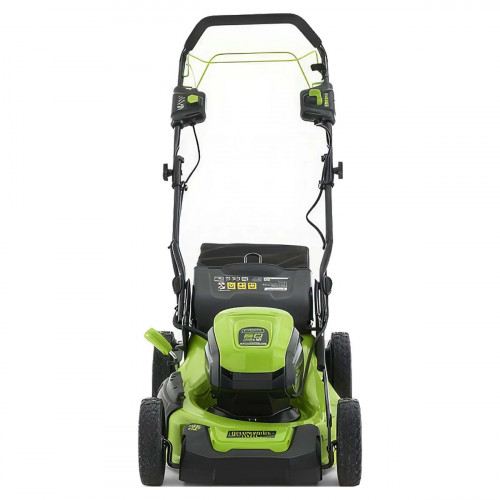 Аккумуляторная газонокосилка самоходная Greenworks GD60LM46SP бесщеточная 60V с АКБ 5 Ач + ЗУ 10А двойное