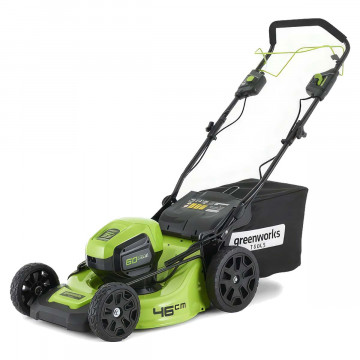 Аккумуляторная газонокосилка самоходная Greenworks GD60LM46SPK4 бесщеточная 60V с АКБ 4 Ач + ЗУ 2А