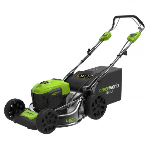 Аккумуляторная газонокосилка самоходная Greenworks GD40LM46SPK5 бесщеточная 40V с АКБ 5 Ач + ЗУ 2А