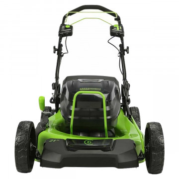 Аккумуляторная газонокосилка самоходная Greenworks GC82LM51SP2 бесщеточная 82V с АКБ 2.5 Ач + ЗУ 8А быстрое