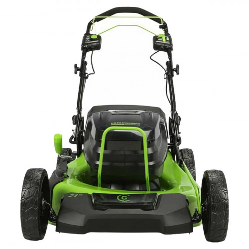 Аккумуляторная газонокосилка самоходная Greenworks GC82LM51SP2 бесщеточная 82V с АКБ 2.5 Ач + ЗУ 8А быстрое