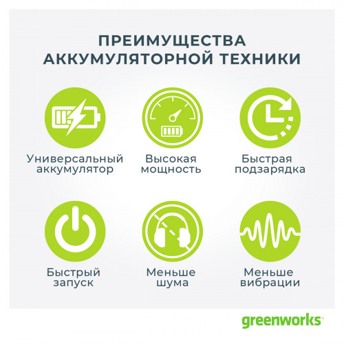 Снегоуборщик аккумуляторный Greenworks GD40ST бесщеточный 40V с АКБ 5 Ач + ЗУ 2А