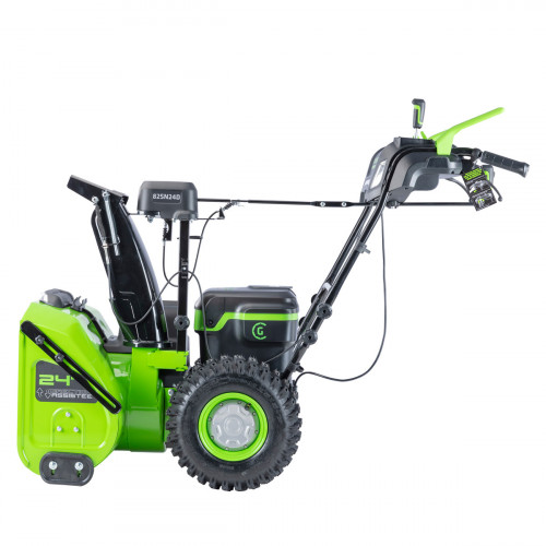 Снегоуборщик аккумуляторный самоходный Greenworks GD82ST56 бесщеточный 82V с 3хАКБ 8 Ач + ЗУ 24А