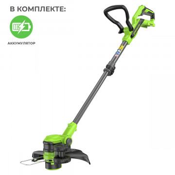 Аккумуляторный триммер Greenworks G24LT301 24V c АКБ 4 Ач USB-C без ЗУ