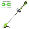 Аккумуляторный триммер Greenworks GD40LT 40V с АКБ 4 Ач USB + ЗУ 5А быстрое