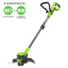Аккумуляторный триммер Greenworks G24LT301 24V c АКБ 2 Ач USB + ЗУ 2А