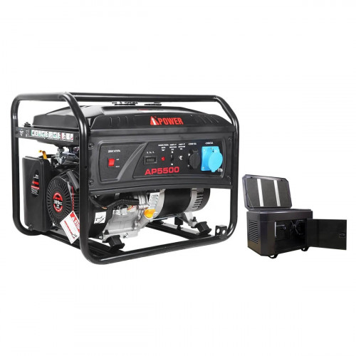 Бензиновый генератор A-iPower Lite AP5500 + кожух для генератора 1200-Optimal (тихий)