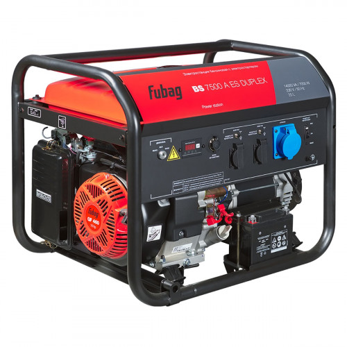 Бензиновый генератор FUBAG BS 7500 A ES DUPLEX в супертихом зимнем кожухе 1400SS RAL 7035