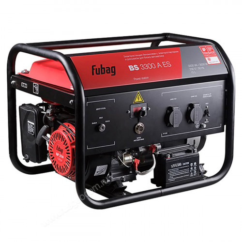 Бензиновый генератор FUBAG BS 3300 A ES в тихом зимнем кожухе 1200 RAL 7024