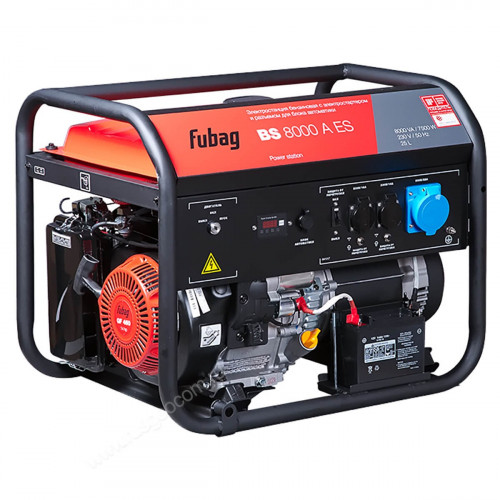 Бензиновый генератор FUBAG BS 8000 A ES в тихом зимнем кожухе 1200 RAL 7024